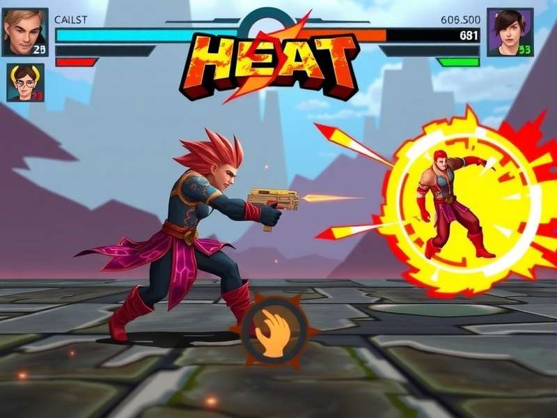 Heat Master gameplay screenshot showing intense battle action
